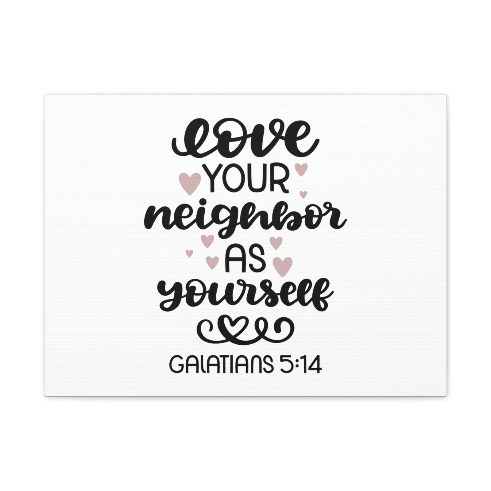 Scripture Walls Love Your Neighbor Galatians 5:14 Hearts Christian Wall Art Bible Verse Print Ready to Hang Unframed-Express Your Love Gifts