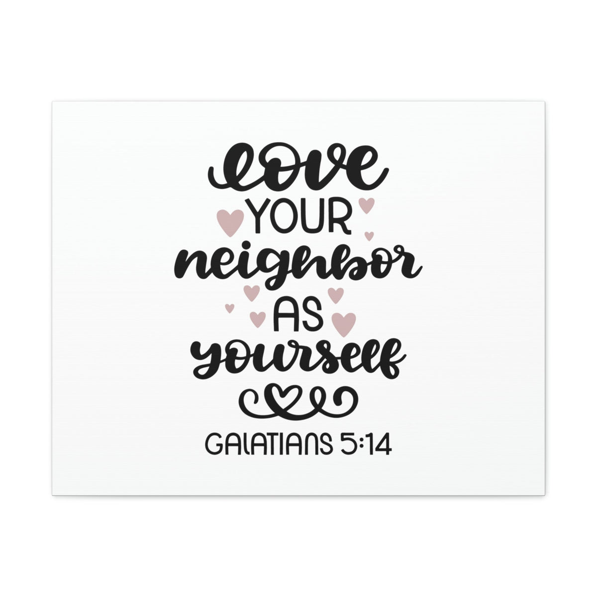 Scripture Walls Love Your Neighbor Galatians 5:14 Hearts Christian Wall Art Bible Verse Print Ready to Hang Unframed-Express Your Love Gifts
