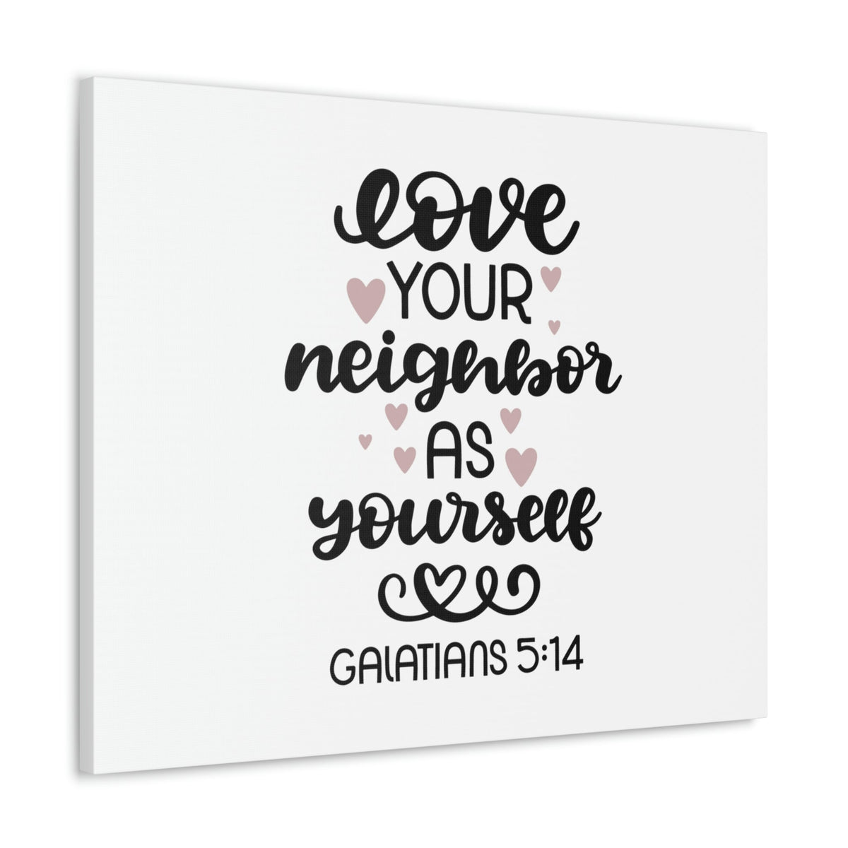 Scripture Walls Love Your Neighbor Galatians 5:14 Hearts Christian Wall Art Bible Verse Print Ready to Hang Unframed-Express Your Love Gifts
