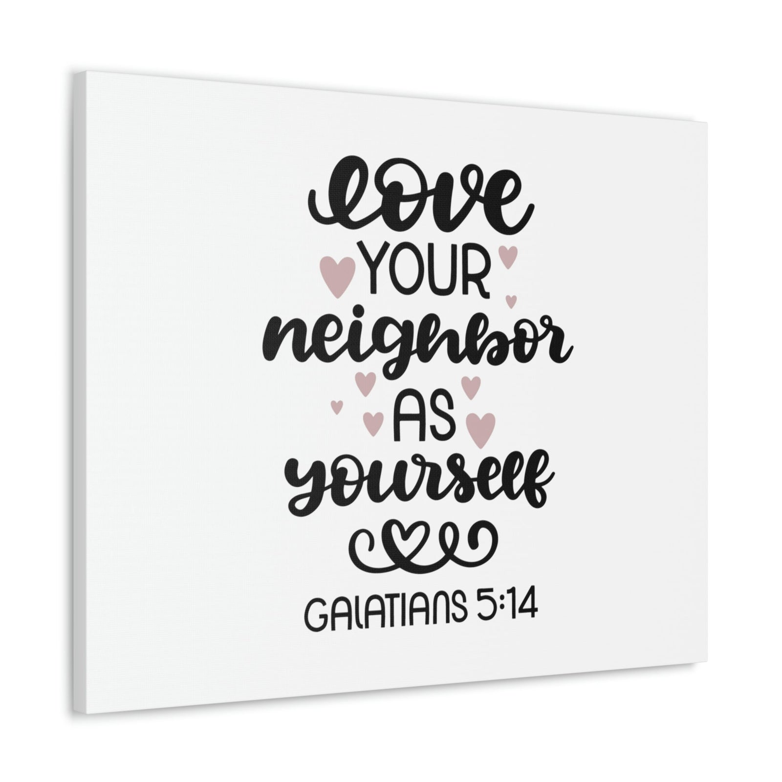 Scripture Walls Love Your Neighbor Galatians 5:14 Hearts Christian Wall Art Bible Verse Print Ready to Hang Unframed-Express Your Love Gifts