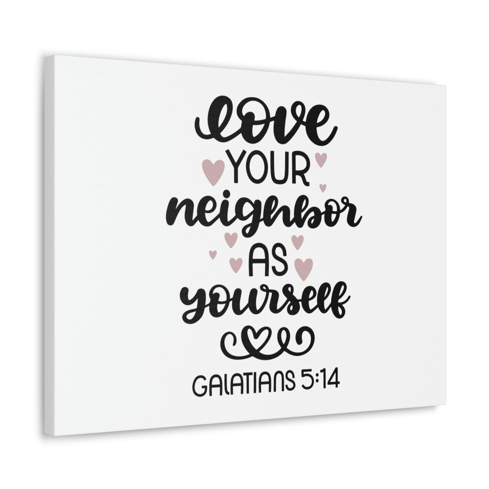 Scripture Walls Love Your Neighbor Galatians 5:14 Hearts Christian Wall Art Bible Verse Print Ready to Hang Unframed-Express Your Love Gifts