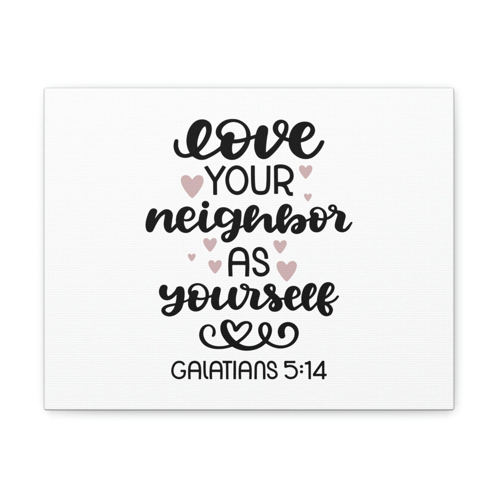 Scripture Walls Love Your Neighbor Galatians 5:14 Hearts Christian Wall Art Bible Verse Print Ready to Hang Unframed-Express Your Love Gifts