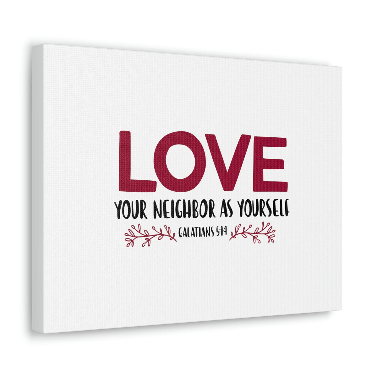 Scripture Walls Love Your Neighbor Galatians 5:14 Red Christian Wall Art Bible Verse Print Ready to Hang Unframed-Express Your Love Gifts