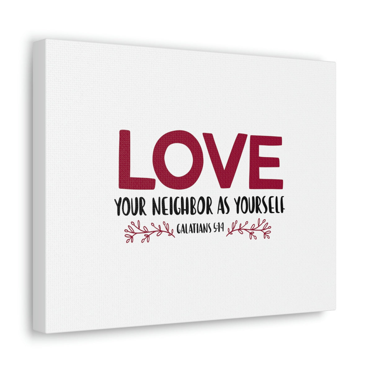 Scripture Walls Love Your Neighbor Galatians 5:14 Red Christian Wall Art Bible Verse Print Ready to Hang Unframed-Express Your Love Gifts