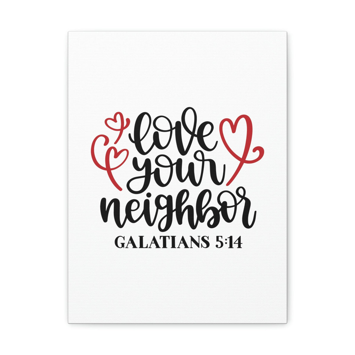 Scripture Walls Love Your Neighbor Galatians 5:14 Red Heart Christian Wall Art Bible Verse Print Ready to Hang Unframed-Express Your Love Gifts