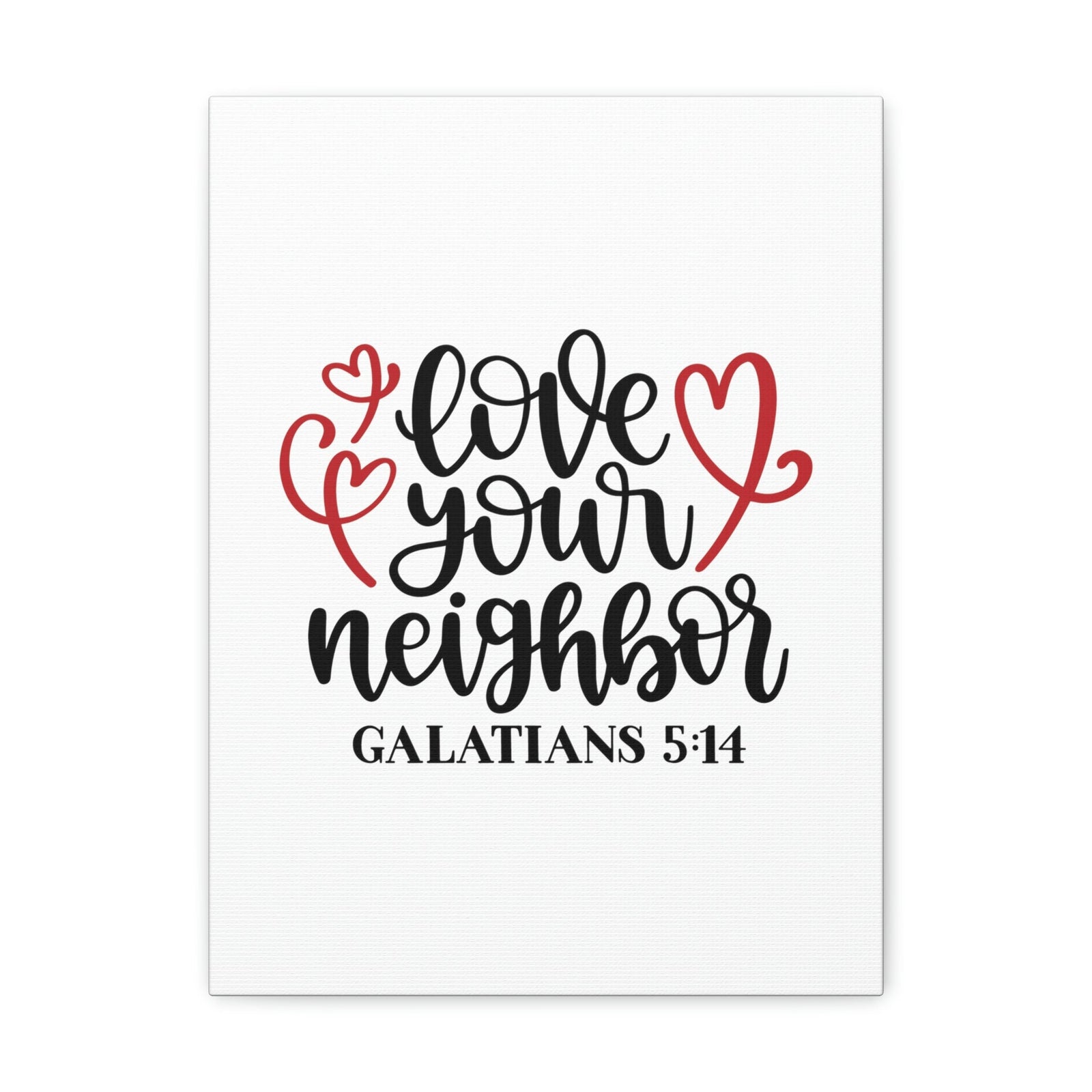 Scripture Walls Love Your Neighbor Galatians 5:14 Red Heart Christian Wall Art Bible Verse Print Ready to Hang Unframed-Express Your Love Gifts
