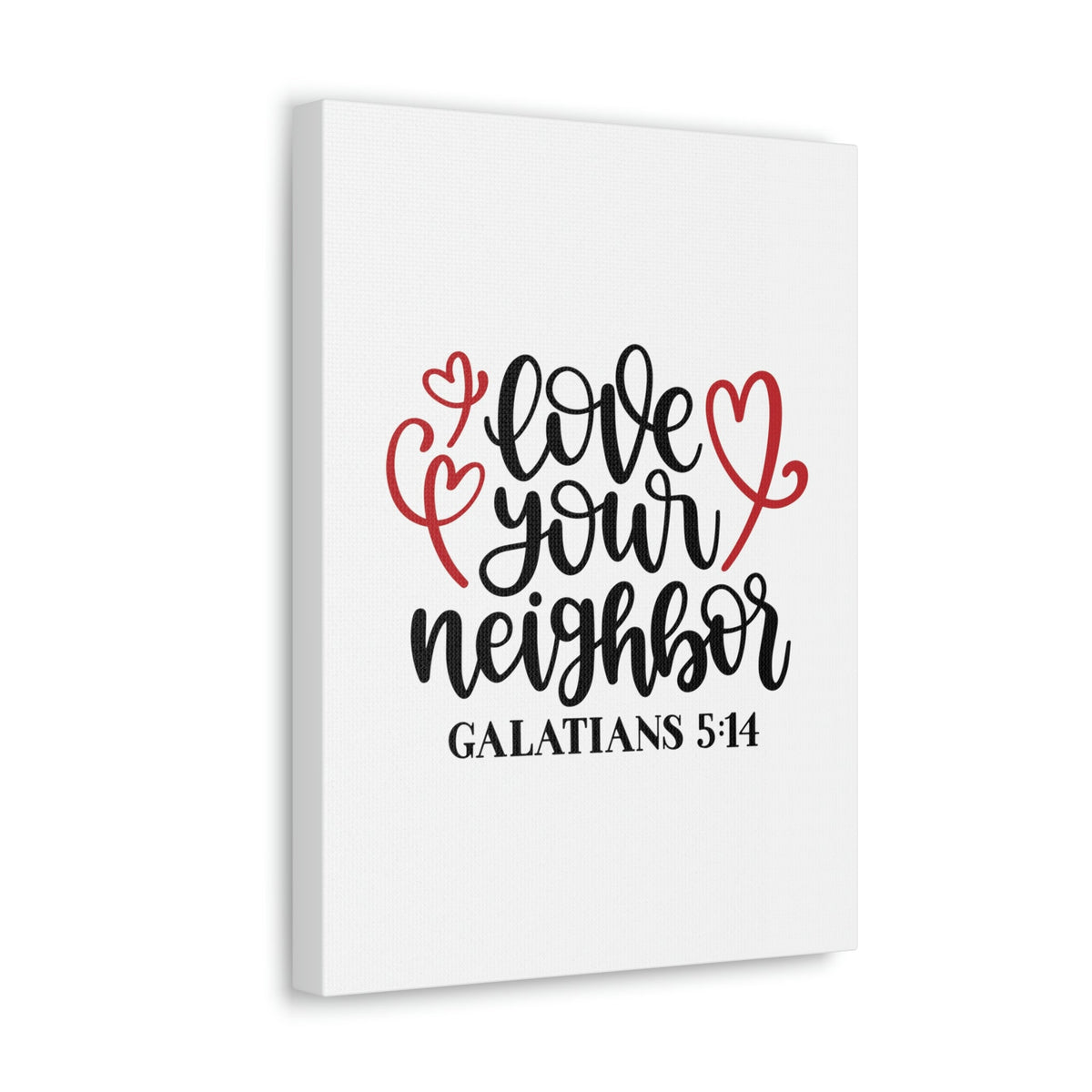 Scripture Walls Love Your Neighbor Galatians 5:14 Red Heart Christian Wall Art Bible Verse Print Ready to Hang Unframed-Express Your Love Gifts
