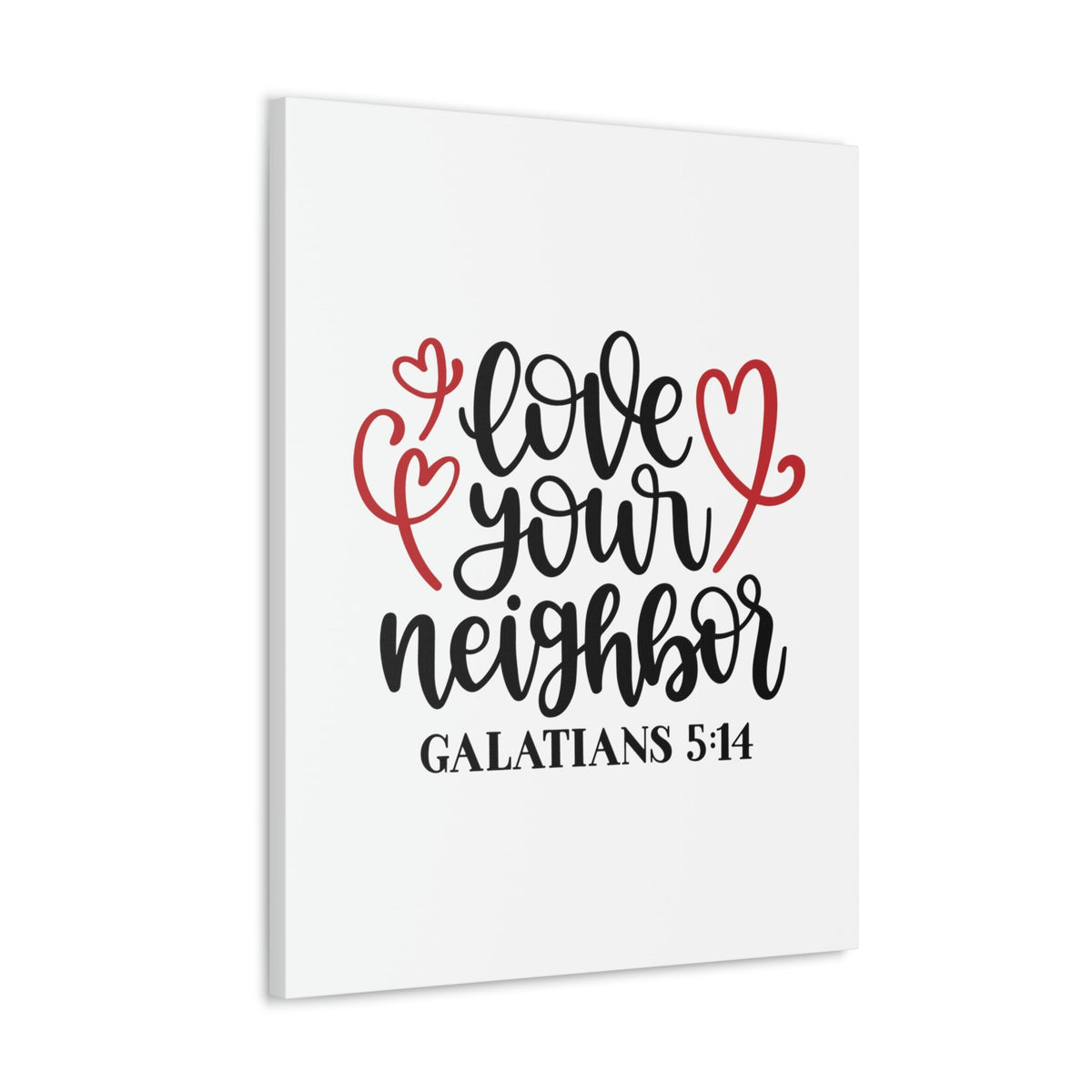 Scripture Walls Love Your Neighbor Galatians 5:14 Red Heart Christian Wall Art Bible Verse Print Ready to Hang Unframed-Express Your Love Gifts