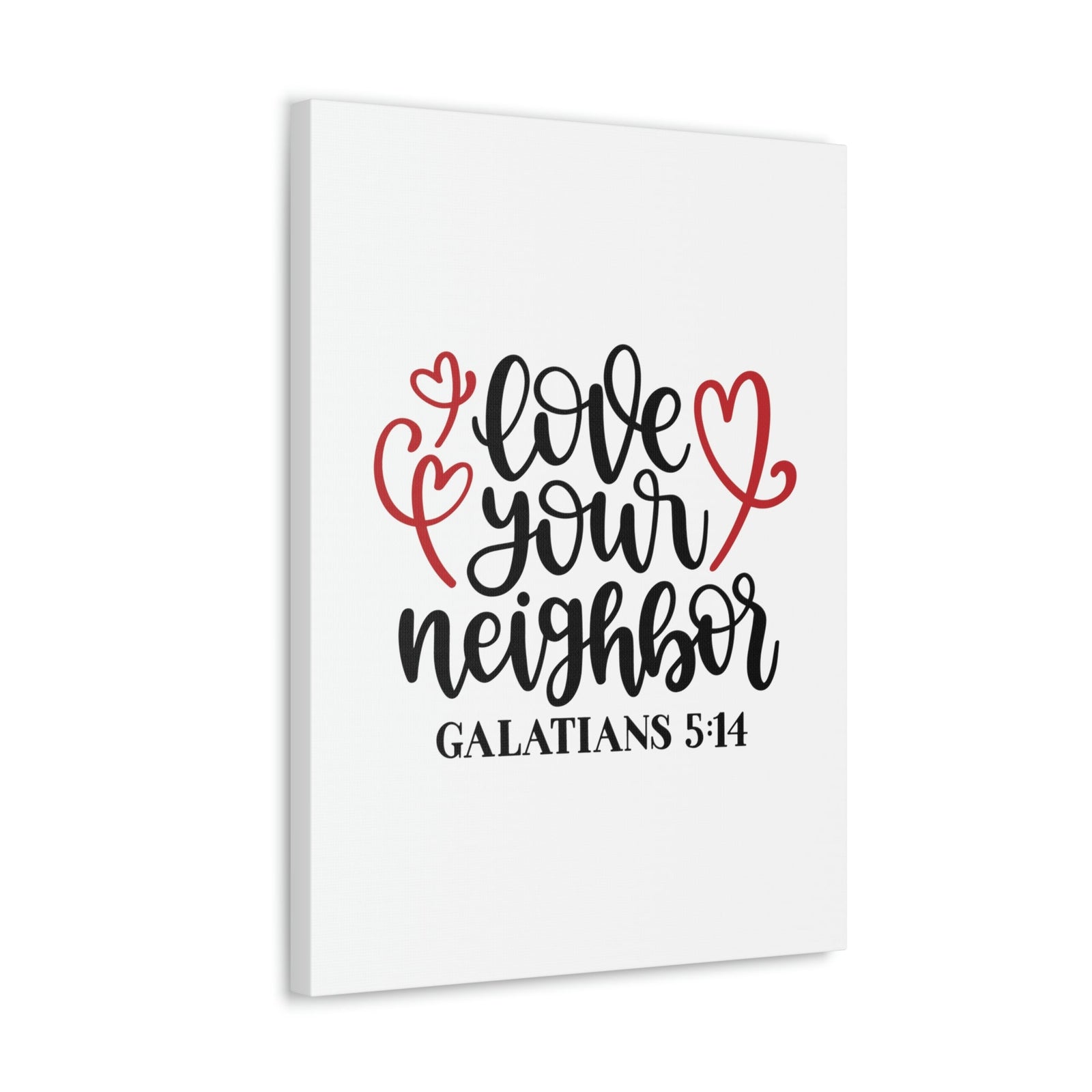 Scripture Walls Love Your Neighbor Galatians 5:14 Red Heart Christian Wall Art Bible Verse Print Ready to Hang Unframed-Express Your Love Gifts