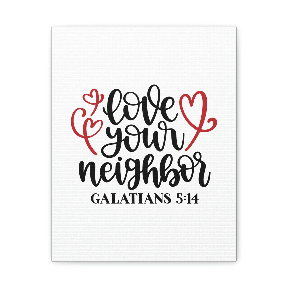 Scripture Walls Love Your Neighbor Galatians 5:14 Red Heart Christian Wall Art Bible Verse Print Ready to Hang Unframed-Express Your Love Gifts