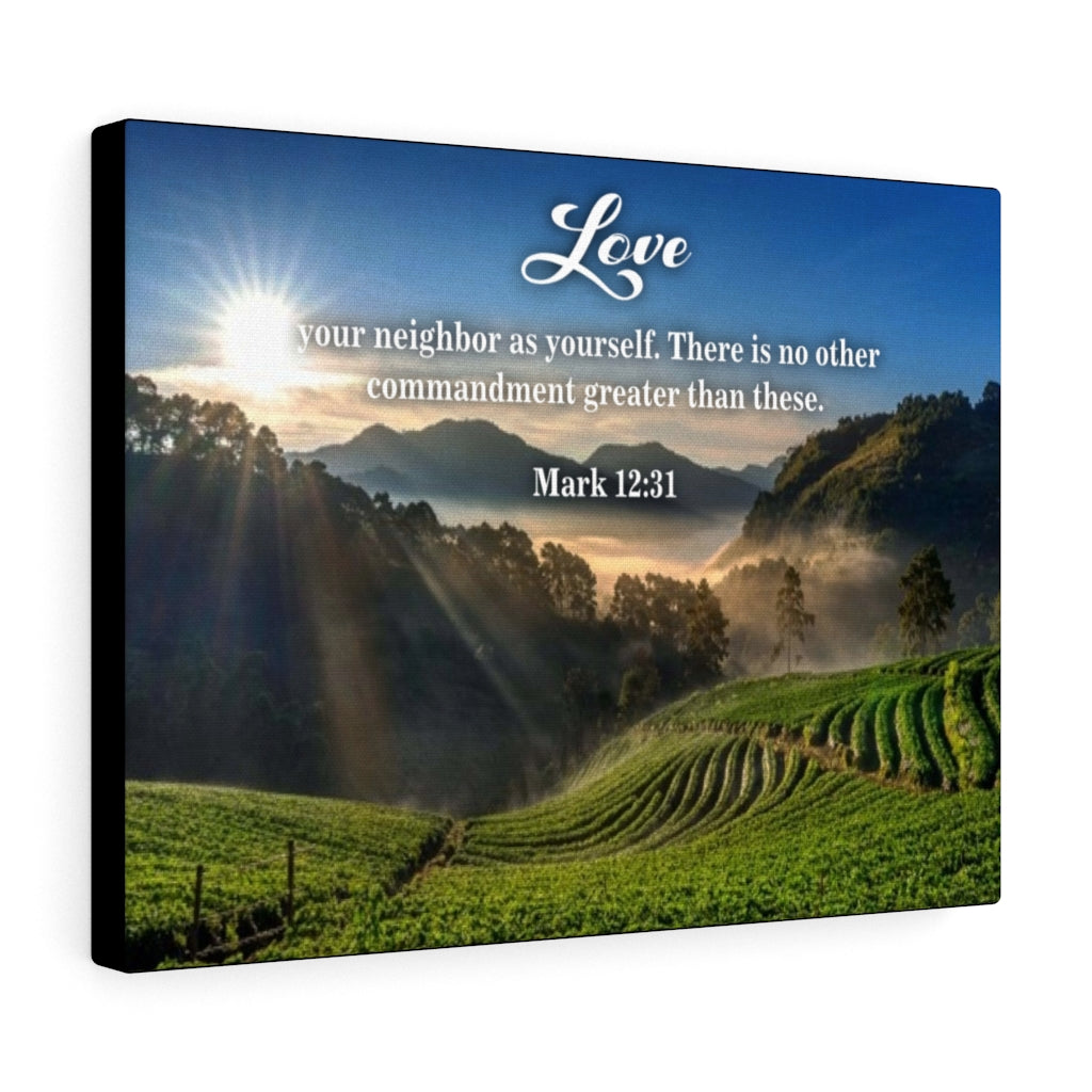 Scripture Walls Love Your Neighbor Mark 12:31 Christian Home Decor Bible Art Unframed-Express Your Love Gifts