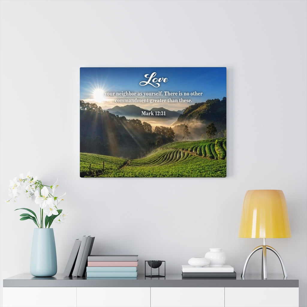 Scripture Walls Love Your Neighbor Mark 12:31 Christian Home Decor Bible Art Unframed-Express Your Love Gifts