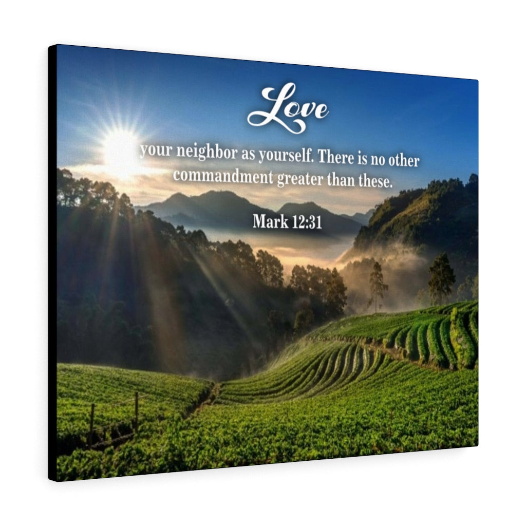 Scripture Walls Love Your Neighbor Mark 12:31 Christian Home Decor Bible Art Unframed-Express Your Love Gifts
