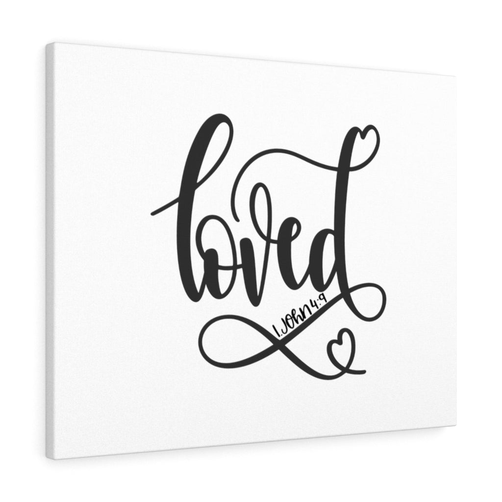 Scripture Walls Loved 1 John 4:9 Bible Verse Canvas Christian Wall Art Ready to Hang Unframed-Express Your Love Gifts