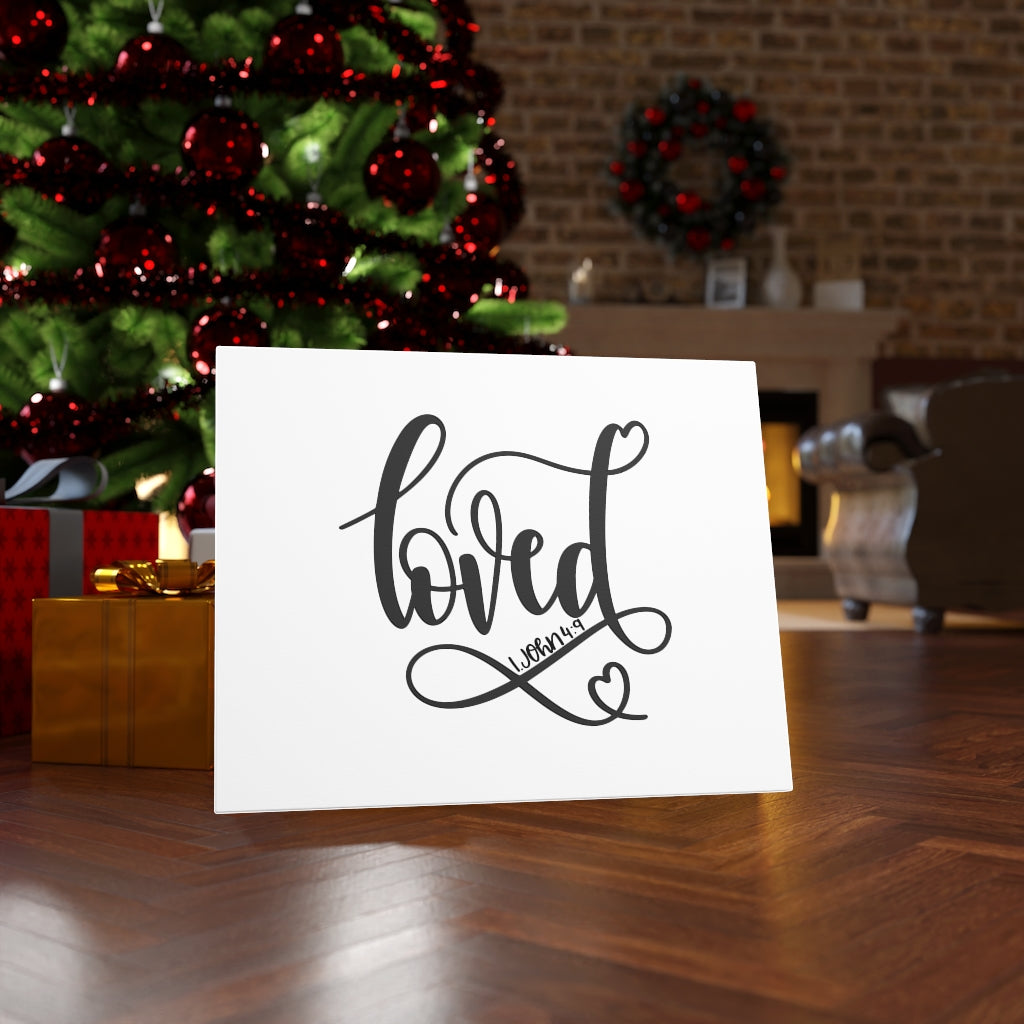Scripture Walls Loved 1 John 4:9 Bible Verse Canvas Christian Wall Art Ready to Hang Unframed-Express Your Love Gifts