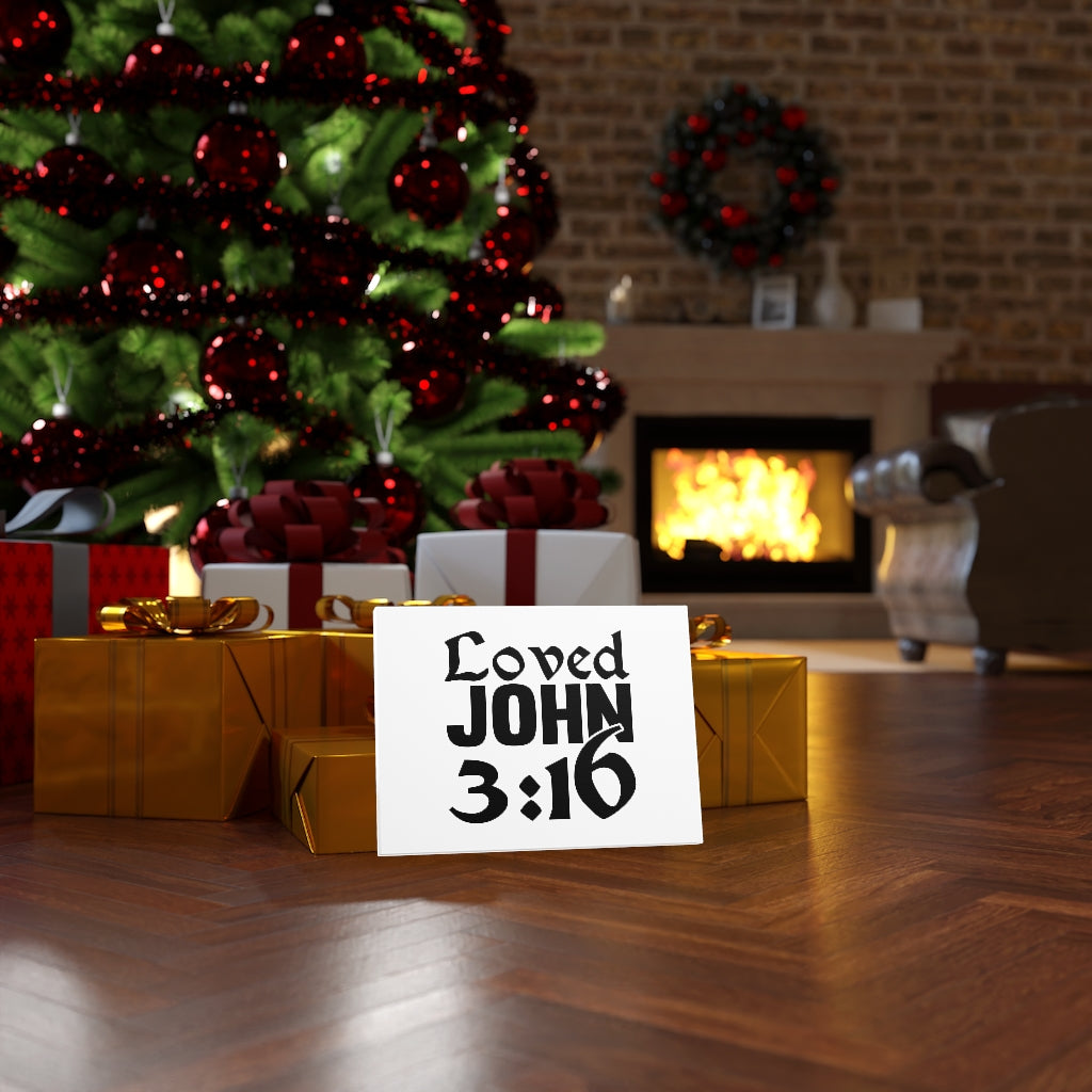 Scripture Walls Loved John 3:16 Bible Verse Canvas Christian Wall Art Ready to Hang Unframed-Express Your Love Gifts
