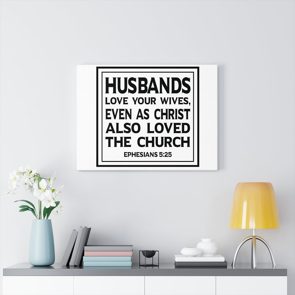 Scripture Walls Loved The Church Ephesians 5:25 Bible Verse Canvas Christian Wall Art Ready to Hang Unframed-Express Your Love Gifts