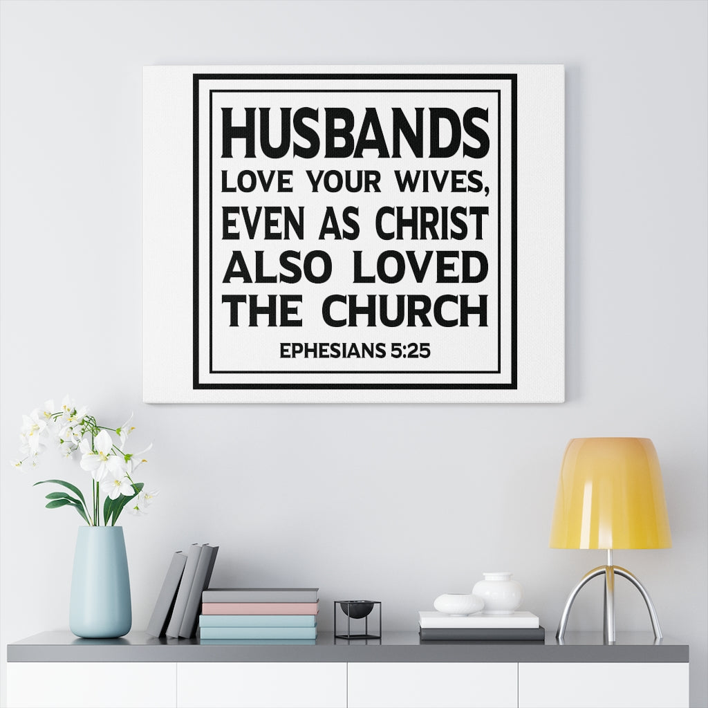 Scripture Walls Loved The Church Ephesians 5:25 Bible Verse Canvas Christian Wall Art Ready to Hang Unframed-Express Your Love Gifts