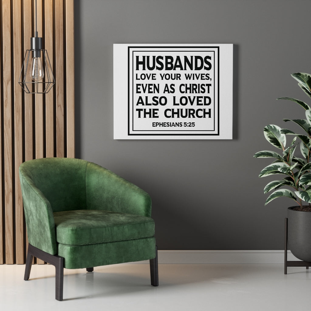 Scripture Walls Loved The Church Ephesians 5:25 Bible Verse Canvas Christian Wall Art Ready to Hang Unframed-Express Your Love Gifts