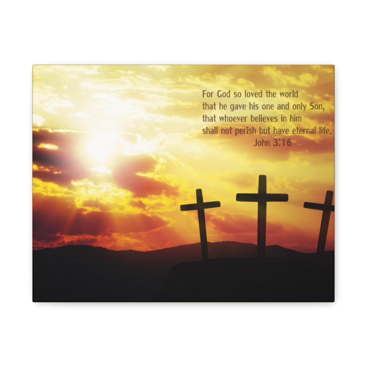 Scripture Walls Loved The World John 3:16 Bible Verse Canvas Christian Wall Art Bible Verse Print Ready To Hang Unframed-Express Your Love Gifts