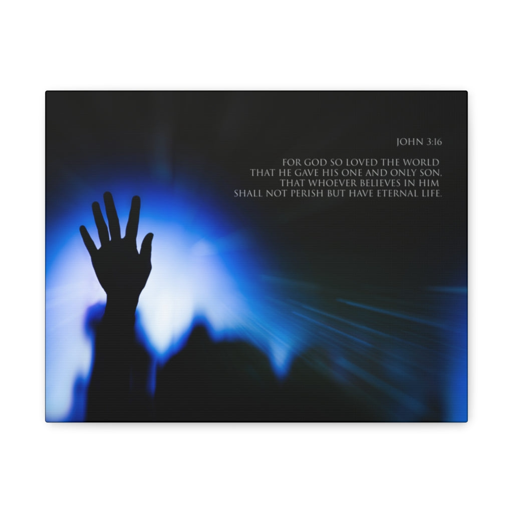Scripture Walls Loved The World John 3:16 Bible Verse Canvas Christian Wall Art Ready to Hang Unframed-Express Your Love Gifts