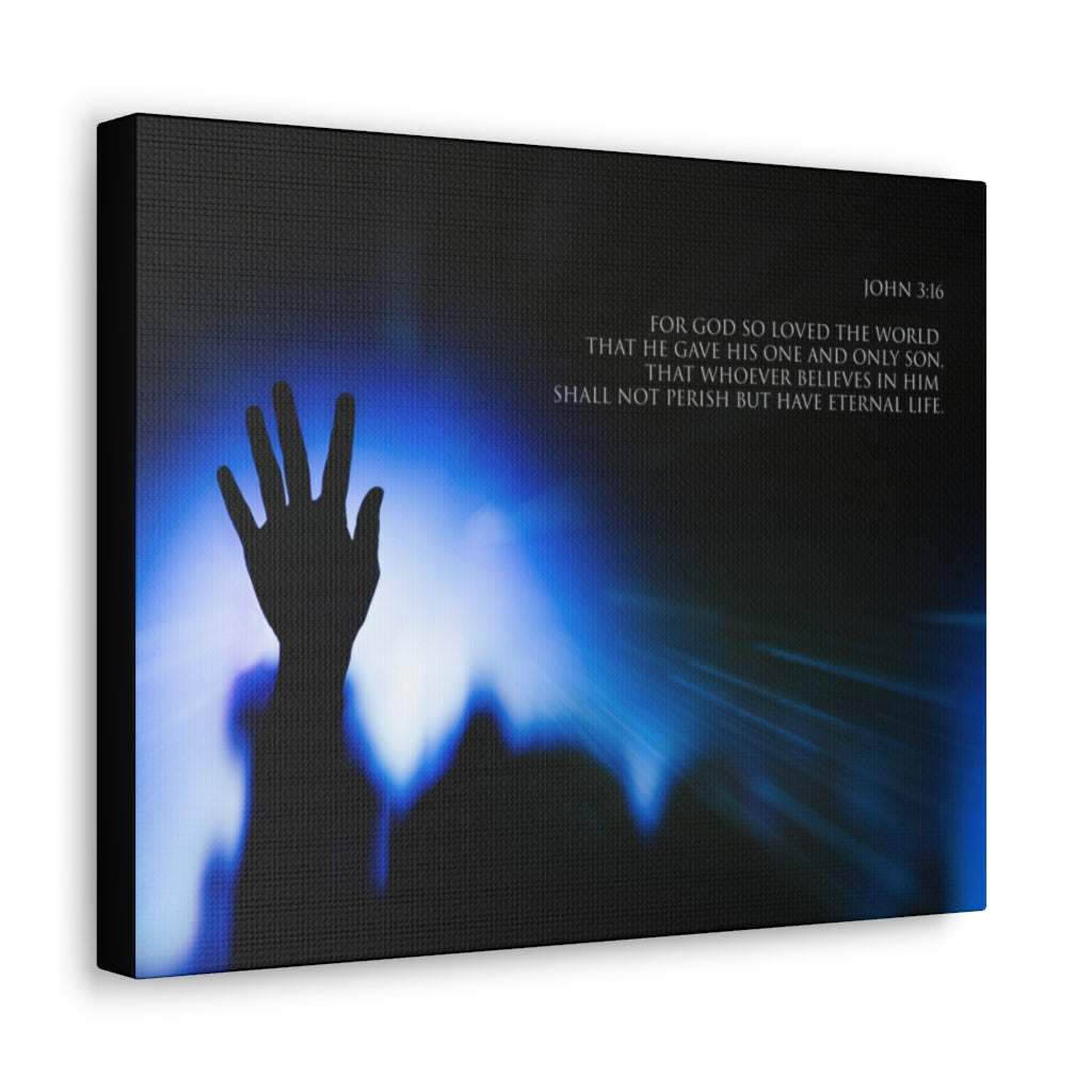 Scripture Walls Loved The World John 3:16 Bible Verse Canvas Christian Wall Art Ready to Hang Unframed-Express Your Love Gifts