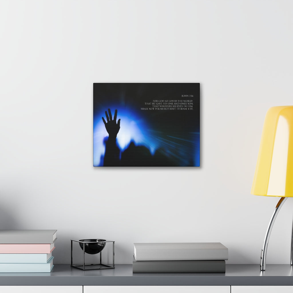 Scripture Walls Loved The World John 3:16 Bible Verse Canvas Christian Wall Art Ready to Hang Unframed-Express Your Love Gifts