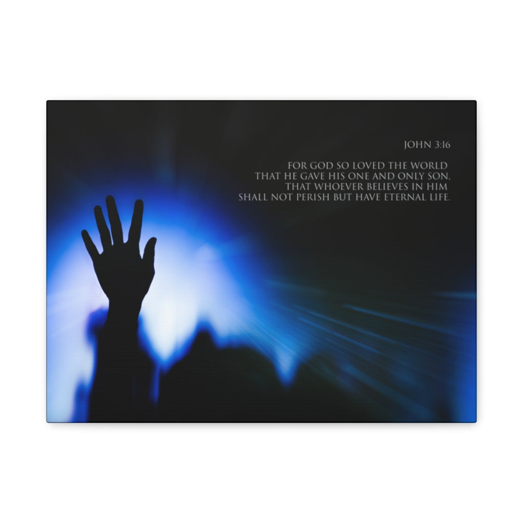 Scripture Walls Loved The World John 3:16 Bible Verse Canvas Christian Wall Art Ready to Hang Unframed-Express Your Love Gifts