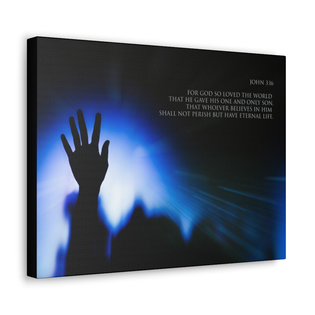 Scripture Walls Loved The World John 3:16 Bible Verse Canvas Christian Wall Art Ready to Hang Unframed-Express Your Love Gifts