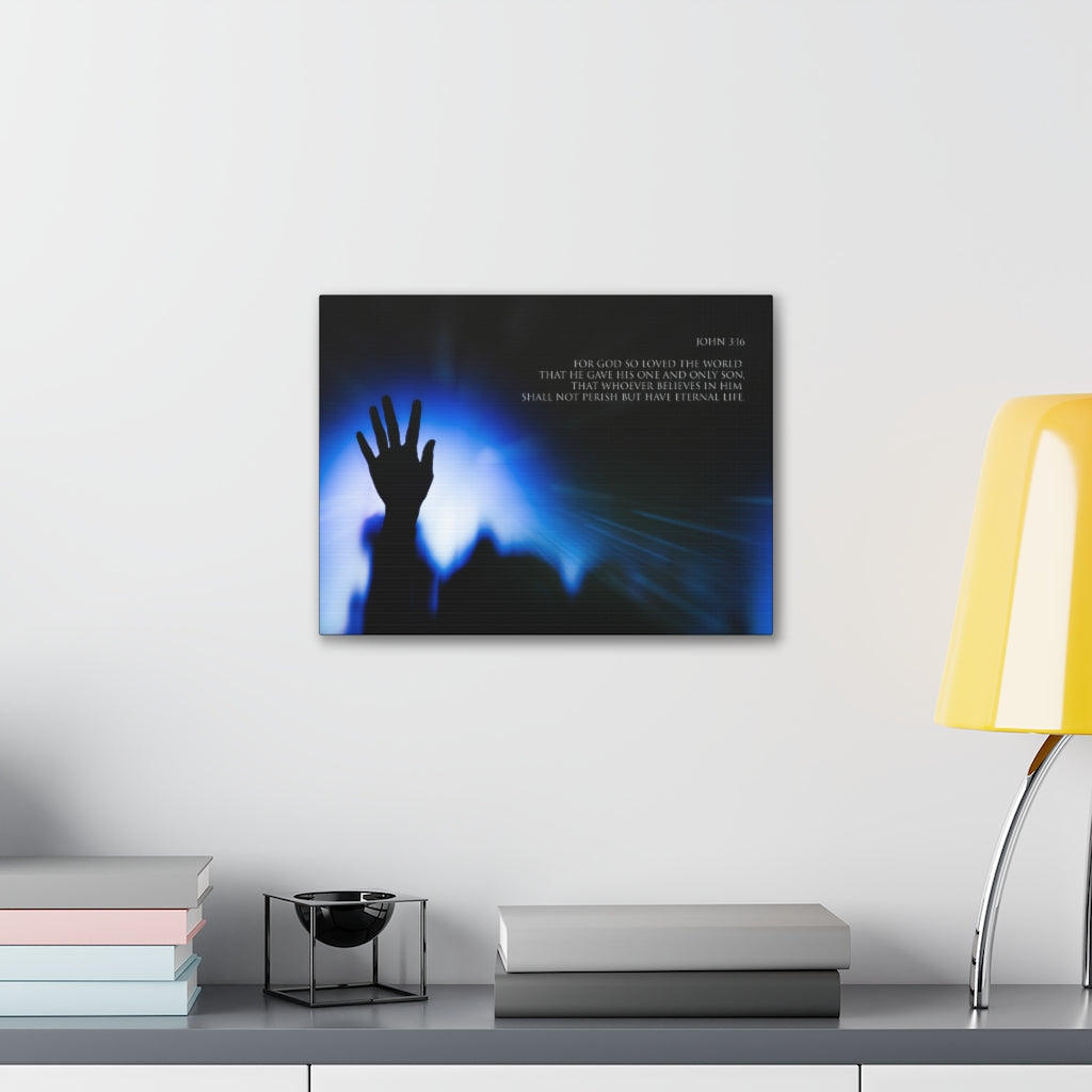 Scripture Walls Loved The World John 3:16 Bible Verse Canvas Christian Wall Art Ready to Hang Unframed-Express Your Love Gifts