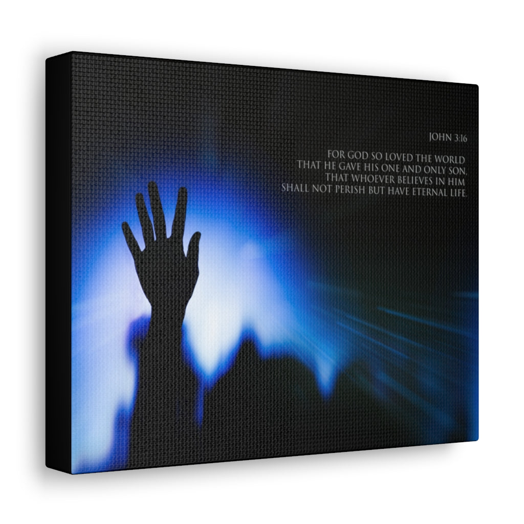 Scripture Walls Loved The World John 3:16 Bible Verse Canvas Christian Wall Art Ready to Hang Unframed-Express Your Love Gifts