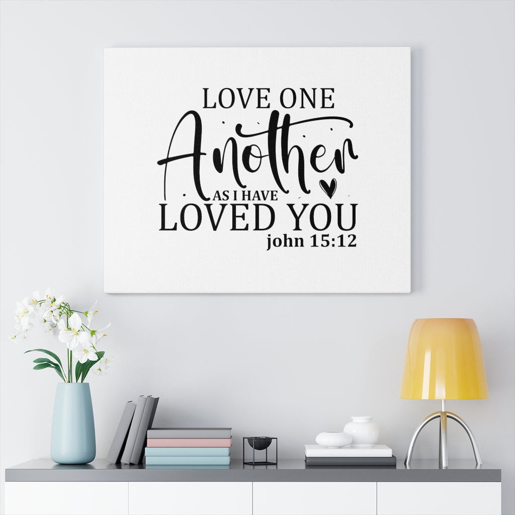 Scripture Walls Loved You John 15:12 Bible Verse Canvas Christian Wall Art Ready to Hang Unframed-Express Your Love Gifts