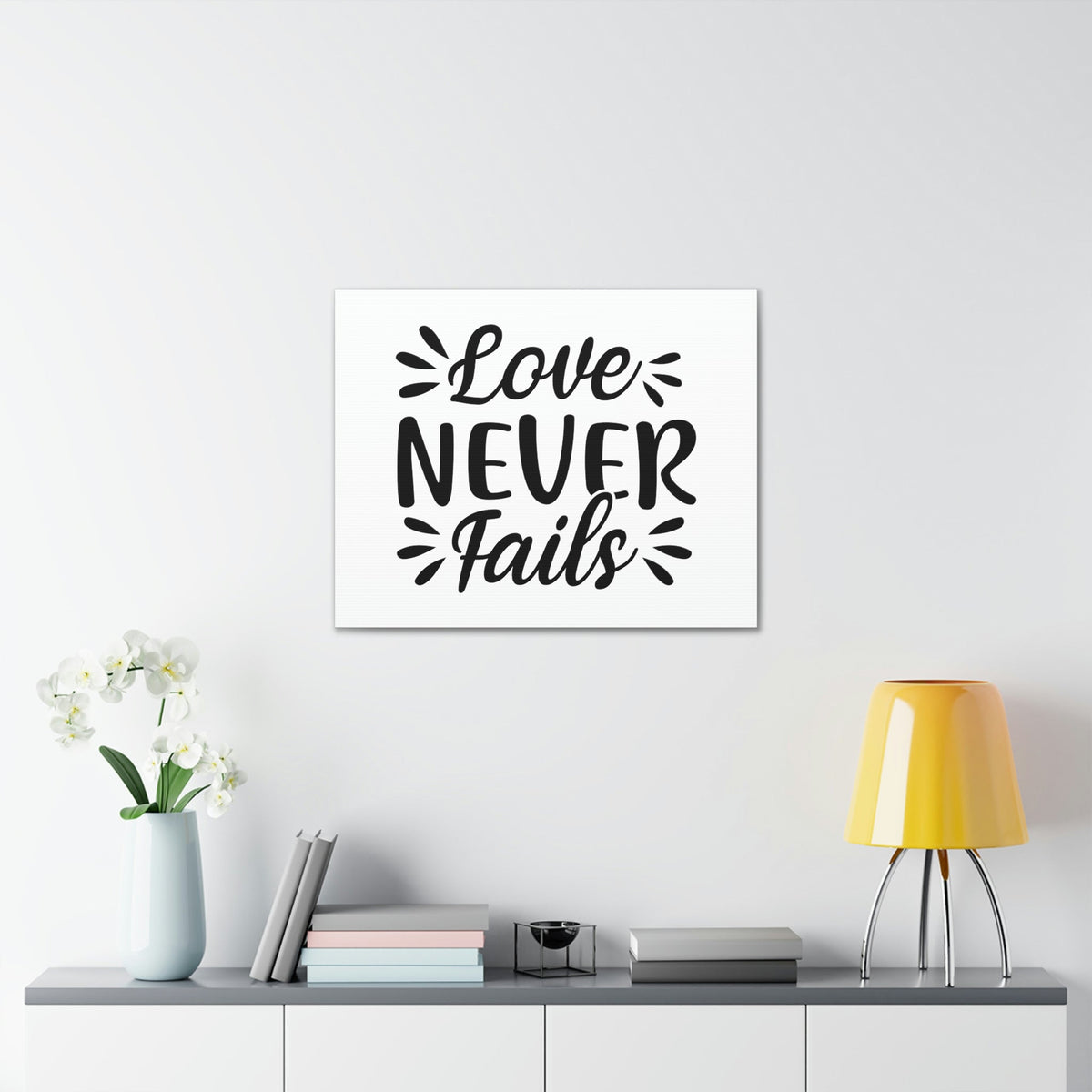 Scripture Walls Lover Never Fails 1 John 4:16 Christian Wall Art Print Ready to Hang Unframed-Express Your Love Gifts