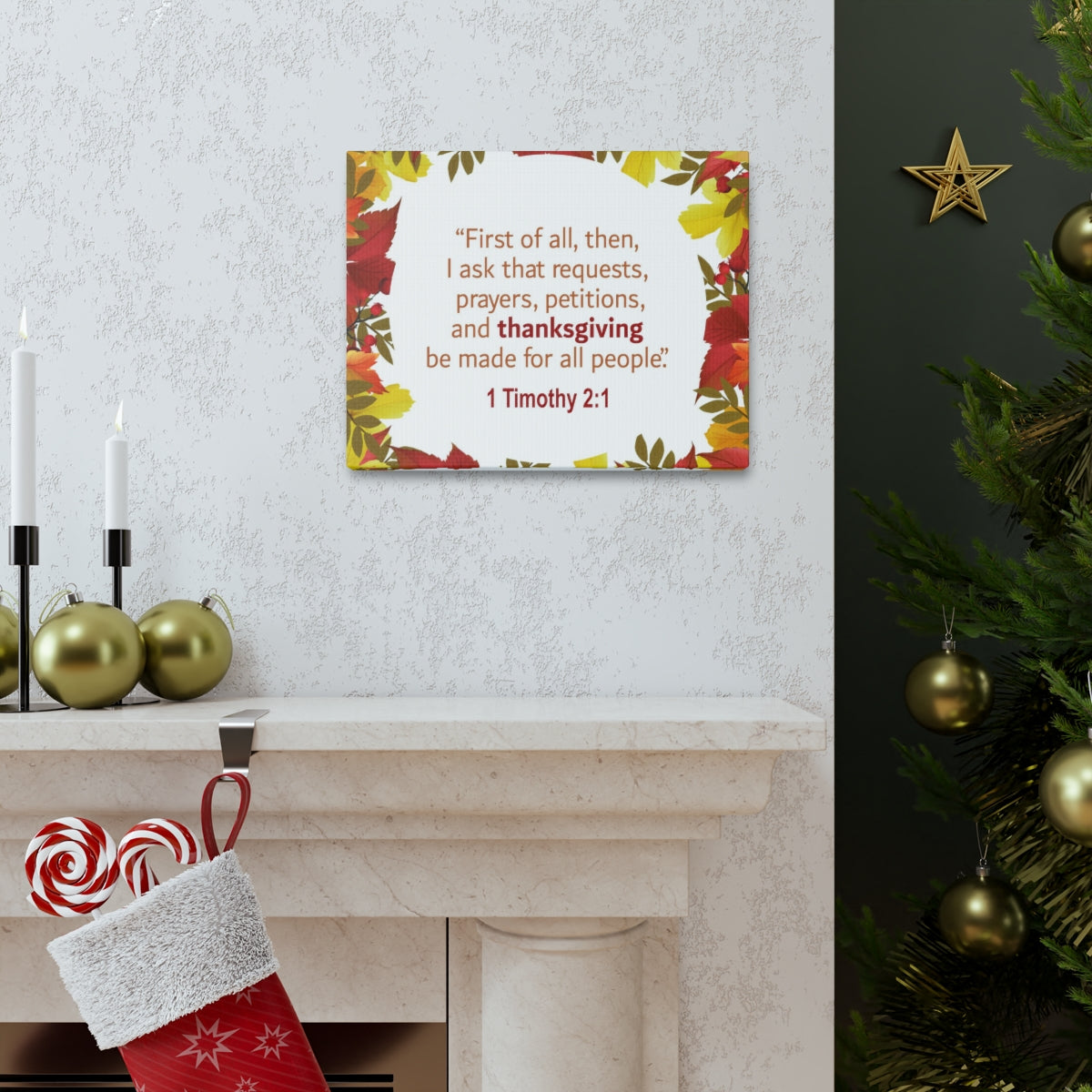 Scripture Walls Made For All People 1 Timothy 2:1 Bible Verse Canvas Christian Wall Art Ready to Hang Unframed-Express Your Love Gifts