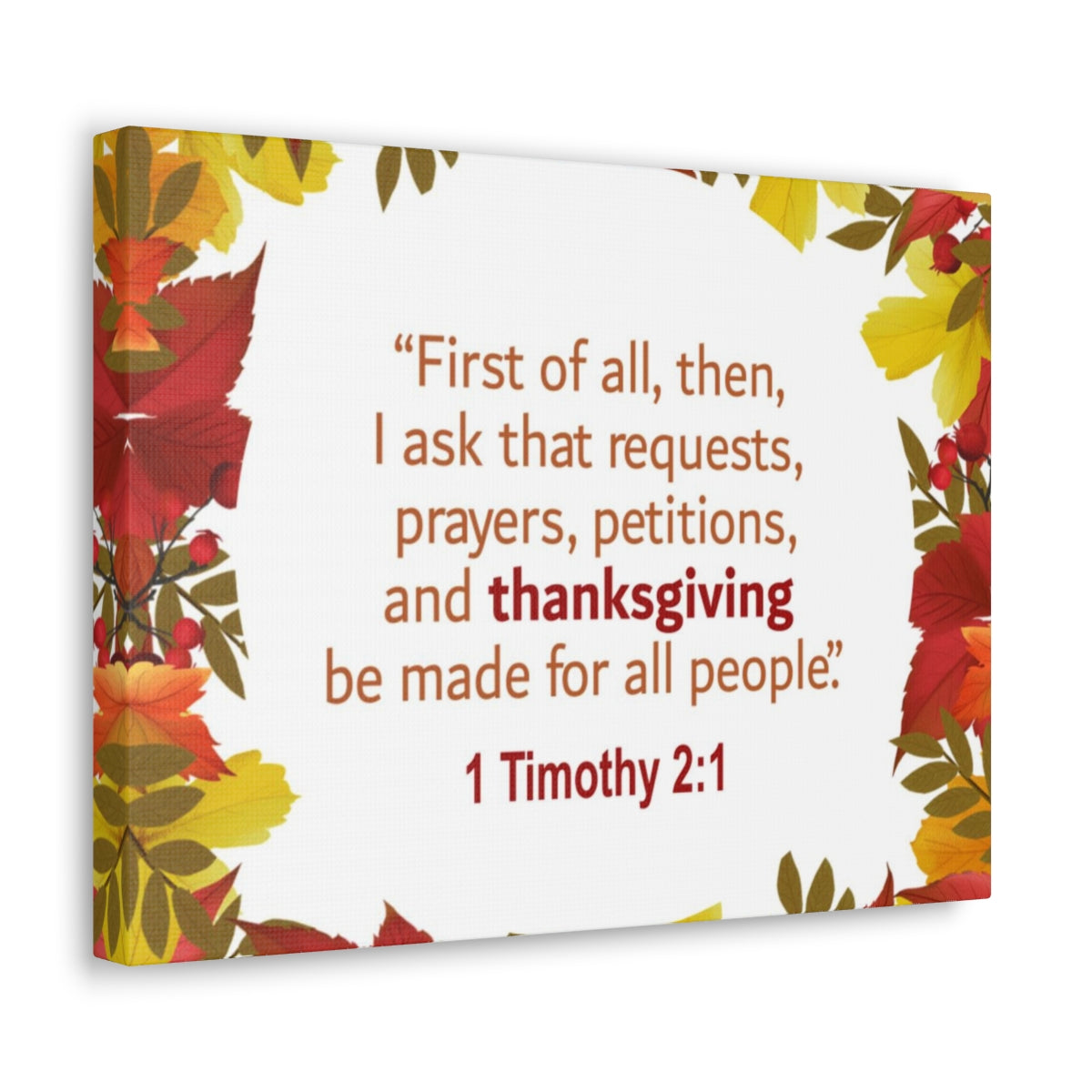 Scripture Walls Made For All People 1 Timothy 2:1 Bible Verse Canvas Christian Wall Art Ready to Hang Unframed-Express Your Love Gifts