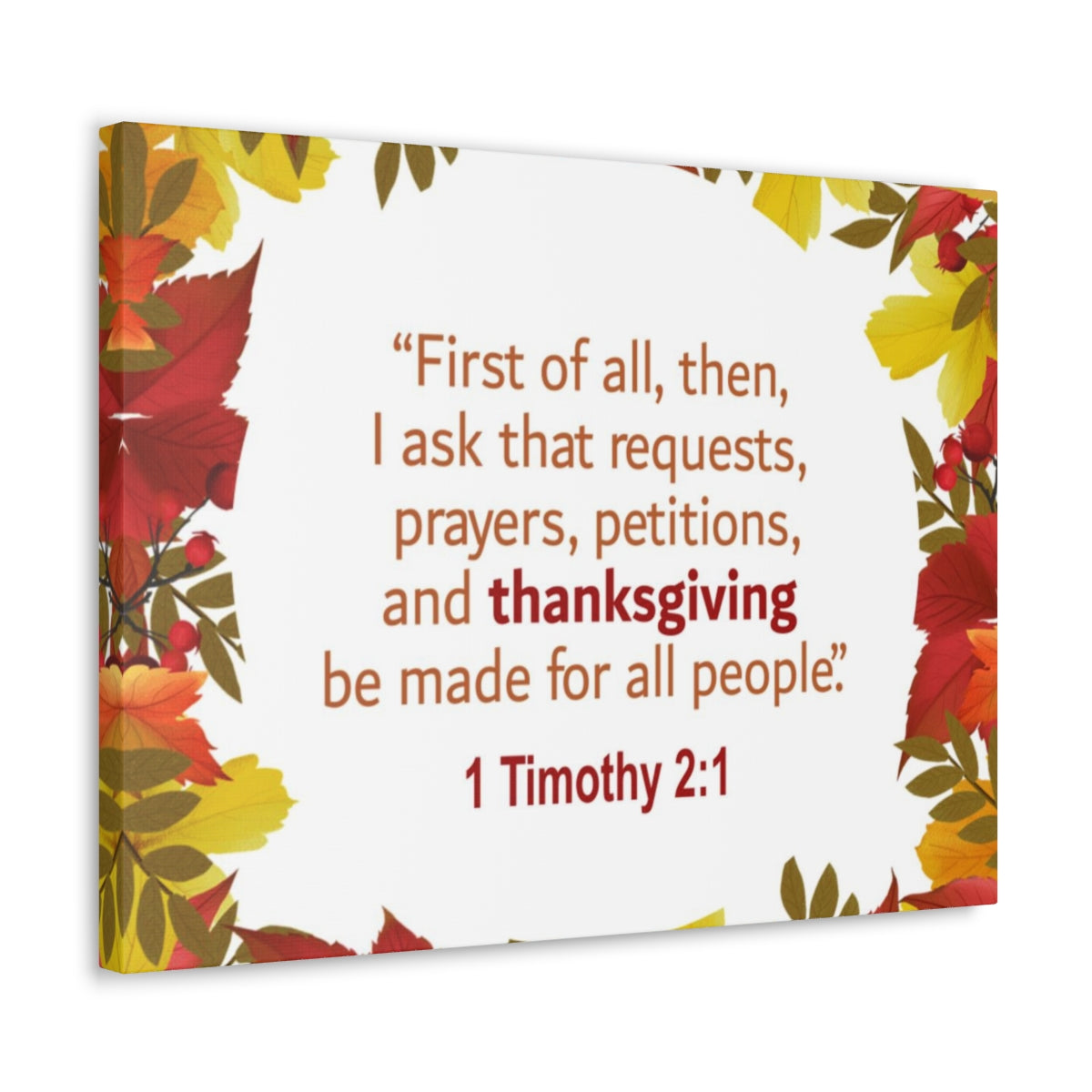 Scripture Walls Made For All People 1 Timothy 2:1 Bible Verse Canvas Christian Wall Art Ready to Hang Unframed-Express Your Love Gifts