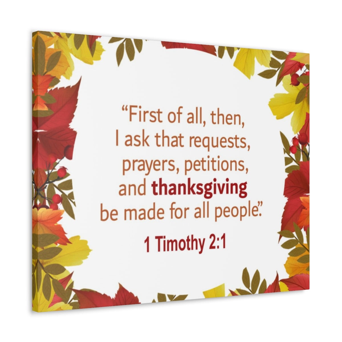 Scripture Walls Made For All People 1 Timothy 2:1 Bible Verse Canvas Christian Wall Art Ready to Hang Unframed-Express Your Love Gifts