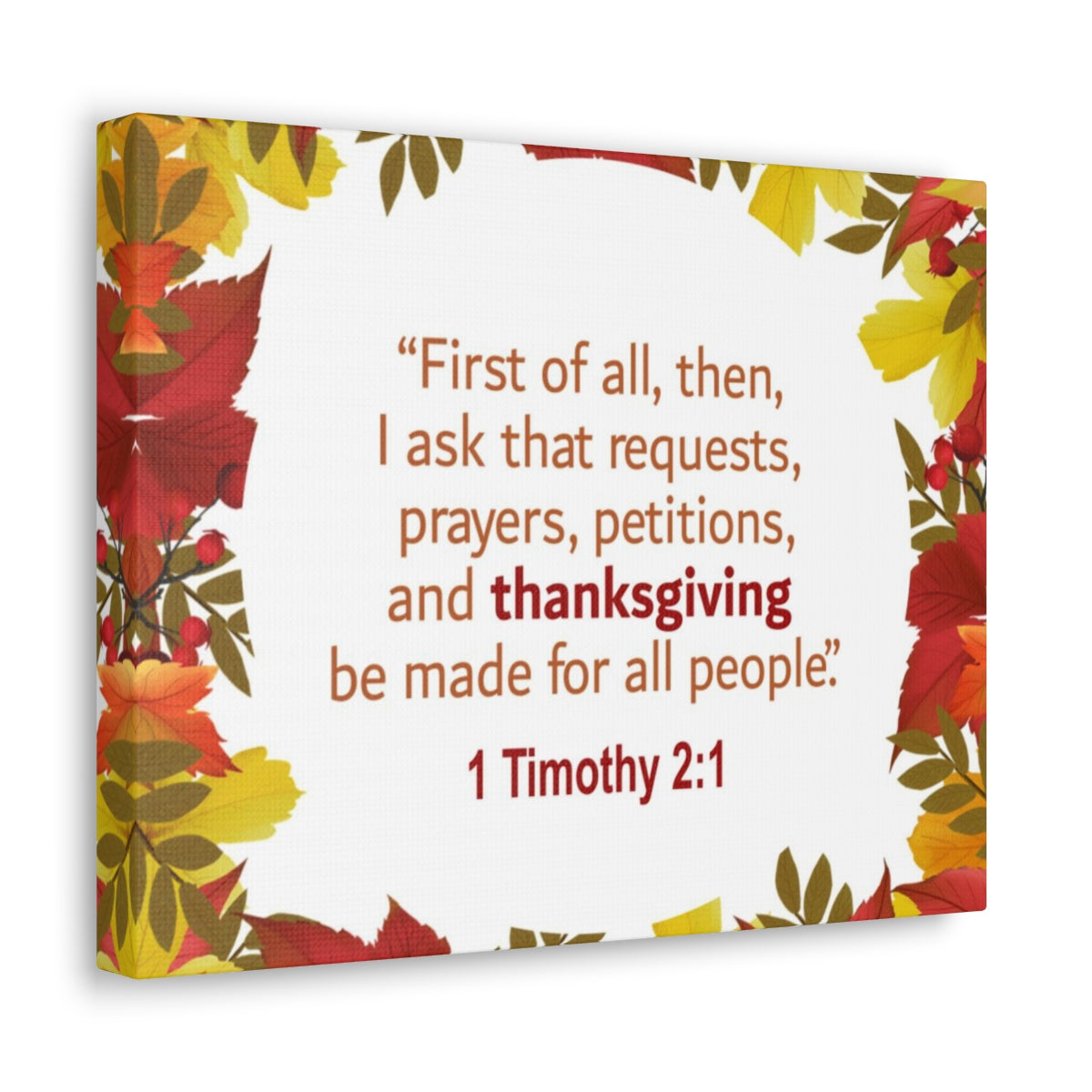 Scripture Walls Made For All People 1 Timothy 2:1 Bible Verse Canvas Christian Wall Art Ready to Hang Unframed-Express Your Love Gifts