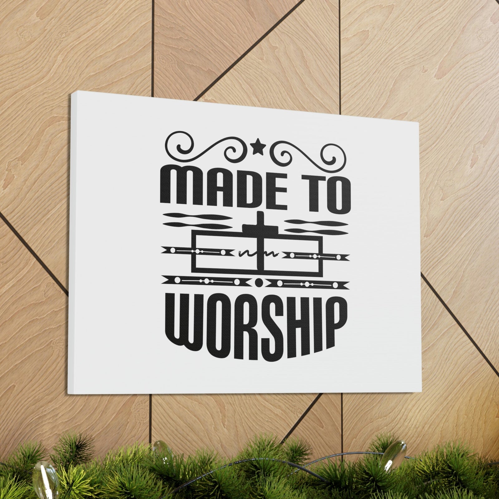 Scripture Walls Made To Worship Revelation 4:11 Cross Christian Wall Art Bible Verse Print Ready to Hang Unframed-Express Your Love Gifts