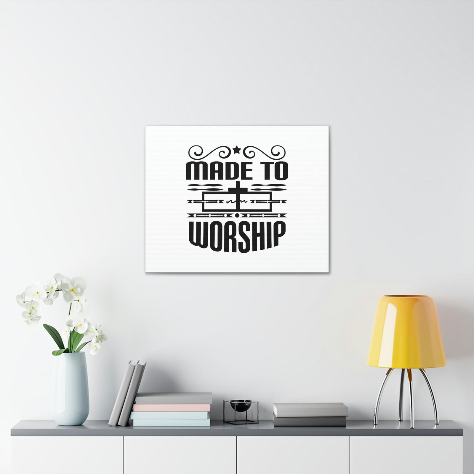 Scripture Walls Made To Worship Revelation 4:11 Cross Christian Wall Art Bible Verse Print Ready to Hang Unframed-Express Your Love Gifts