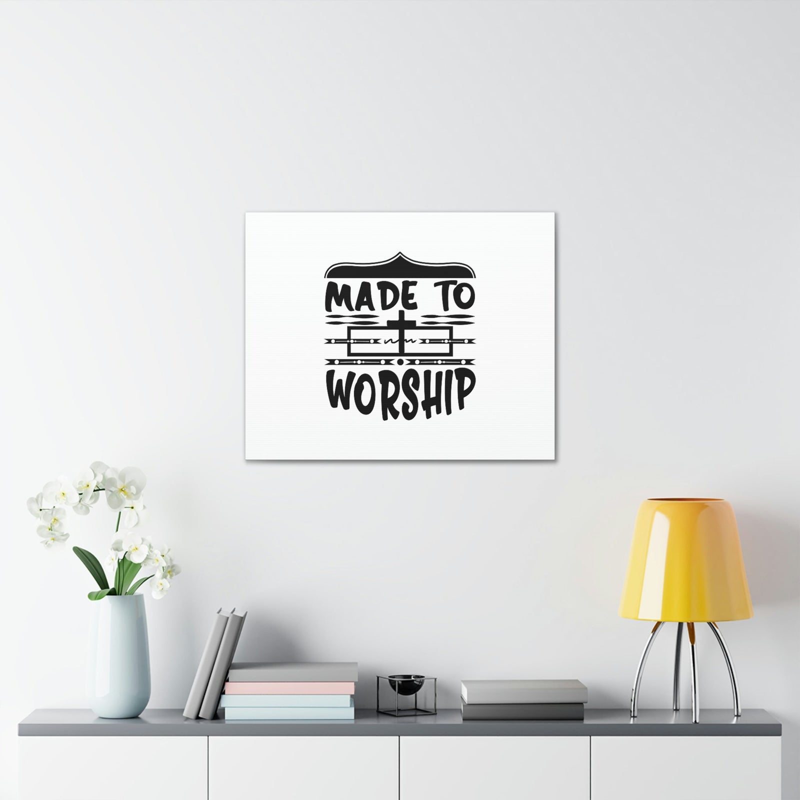 Scripture Walls Made To Worship Revelation 4:11 White Christian Wall Art Bible Verse Print Ready to Hang Unframed-Express Your Love Gifts