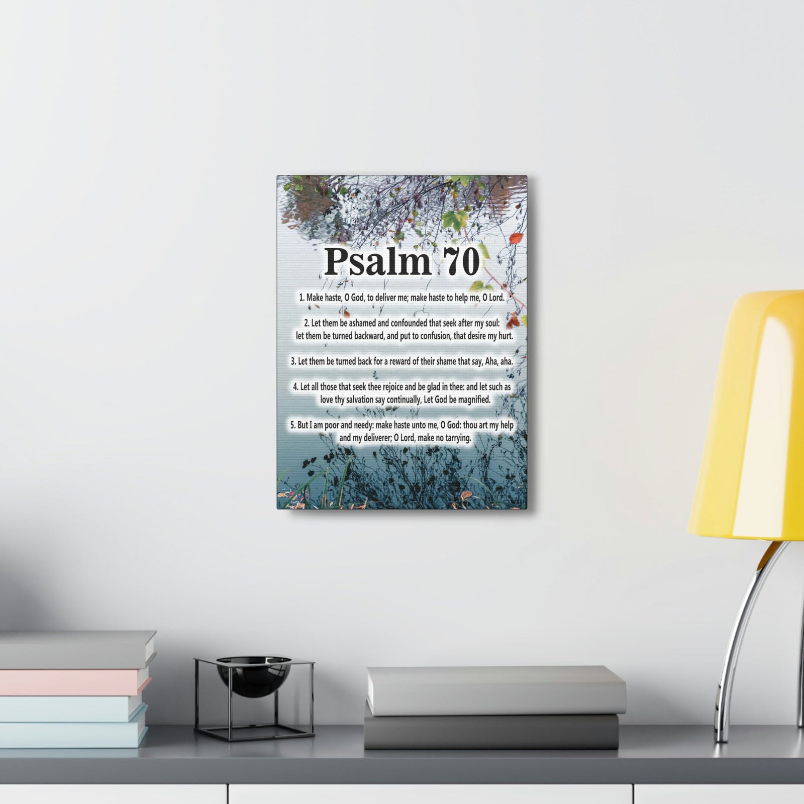 Scripture Walls Make Haste Psalm 70:1 Christian Wall Art Bible Verse Print Ready to Hang Unframed-Express Your Love Gifts