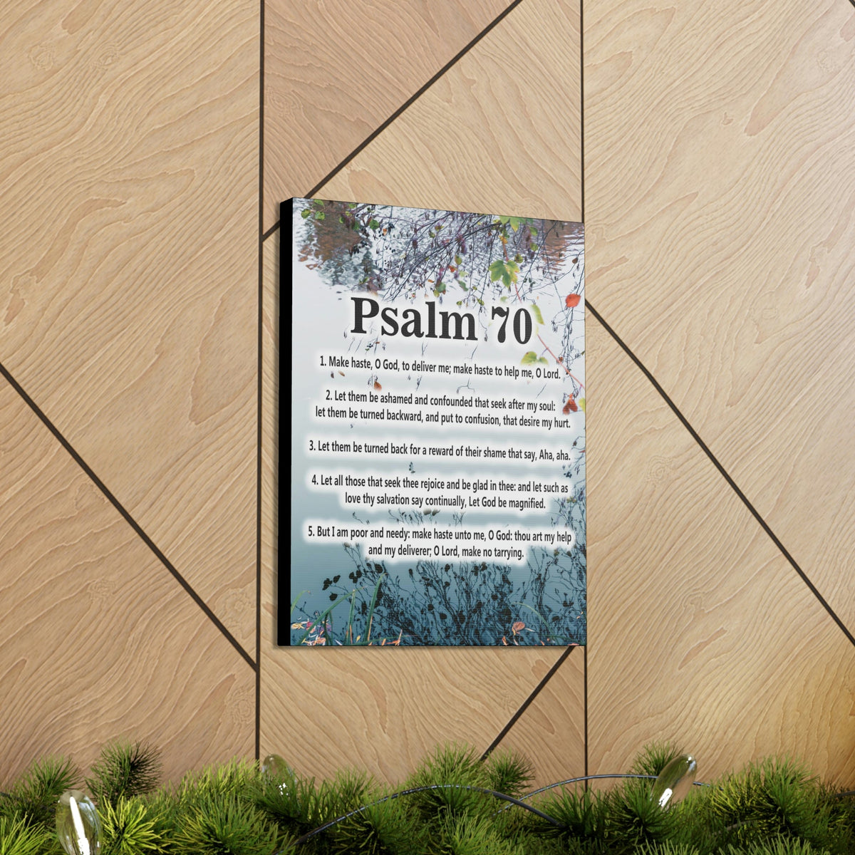 Scripture Walls Make Haste Psalm 70:1 Christian Wall Art Bible Verse Print Ready to Hang Unframed-Express Your Love Gifts