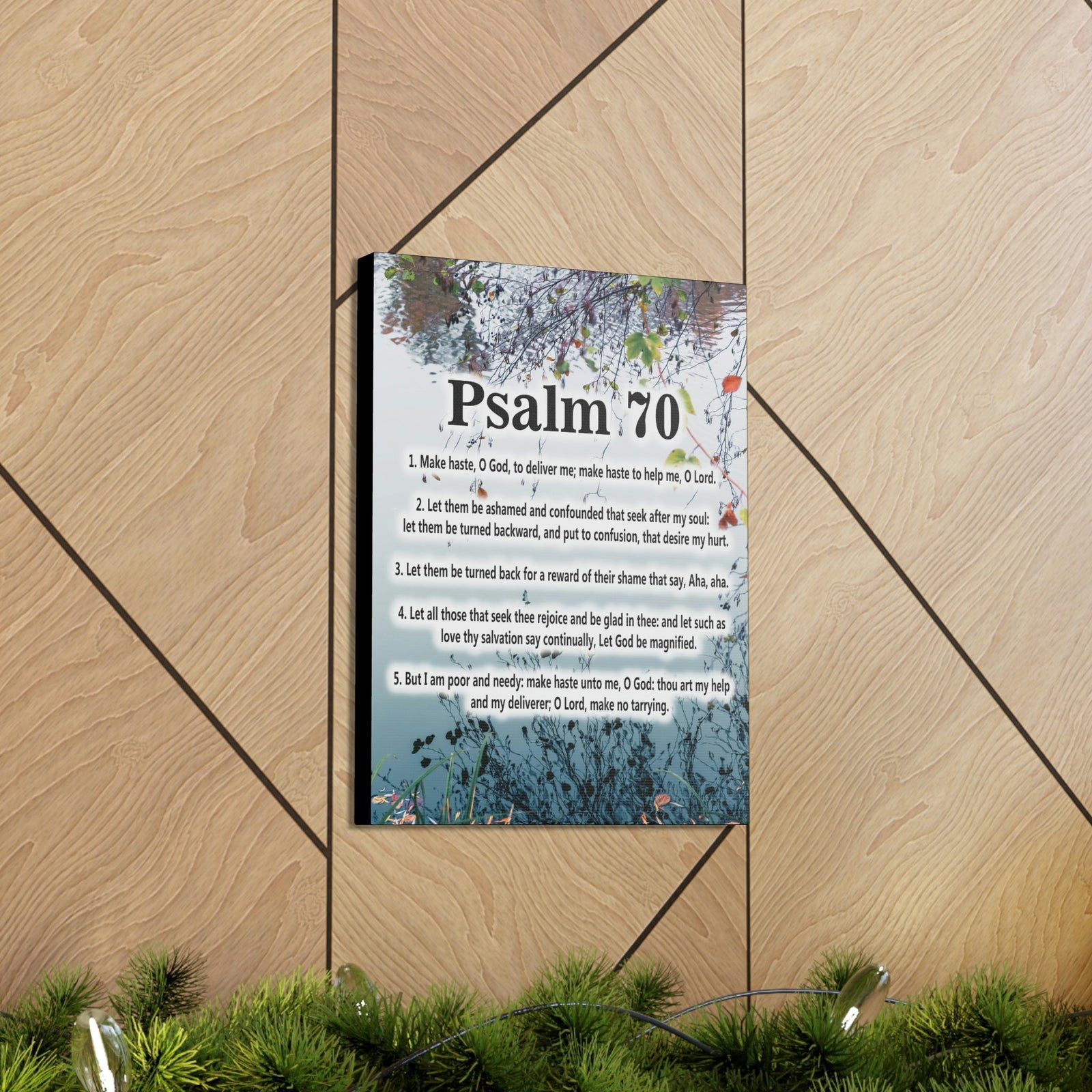 Scripture Walls Make Haste Psalm 70:1 Christian Wall Art Bible Verse Print Ready to Hang Unframed-Express Your Love Gifts