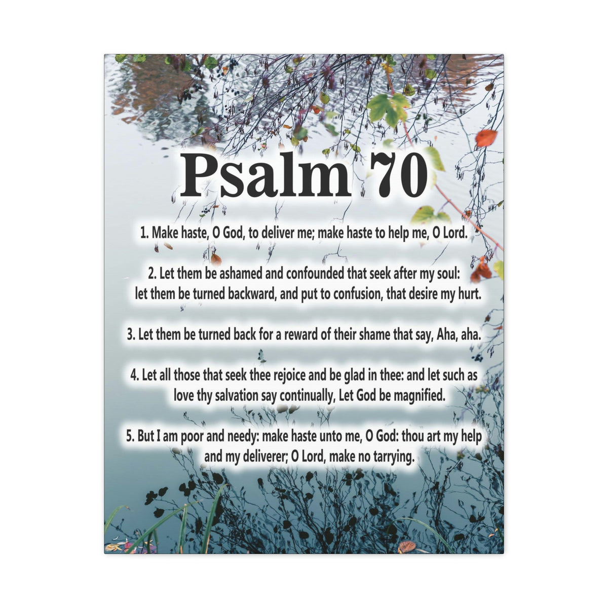 Scripture Walls Make Haste Psalm 70:1 Christian Wall Art Bible Verse Print Ready to Hang Unframed-Express Your Love Gifts