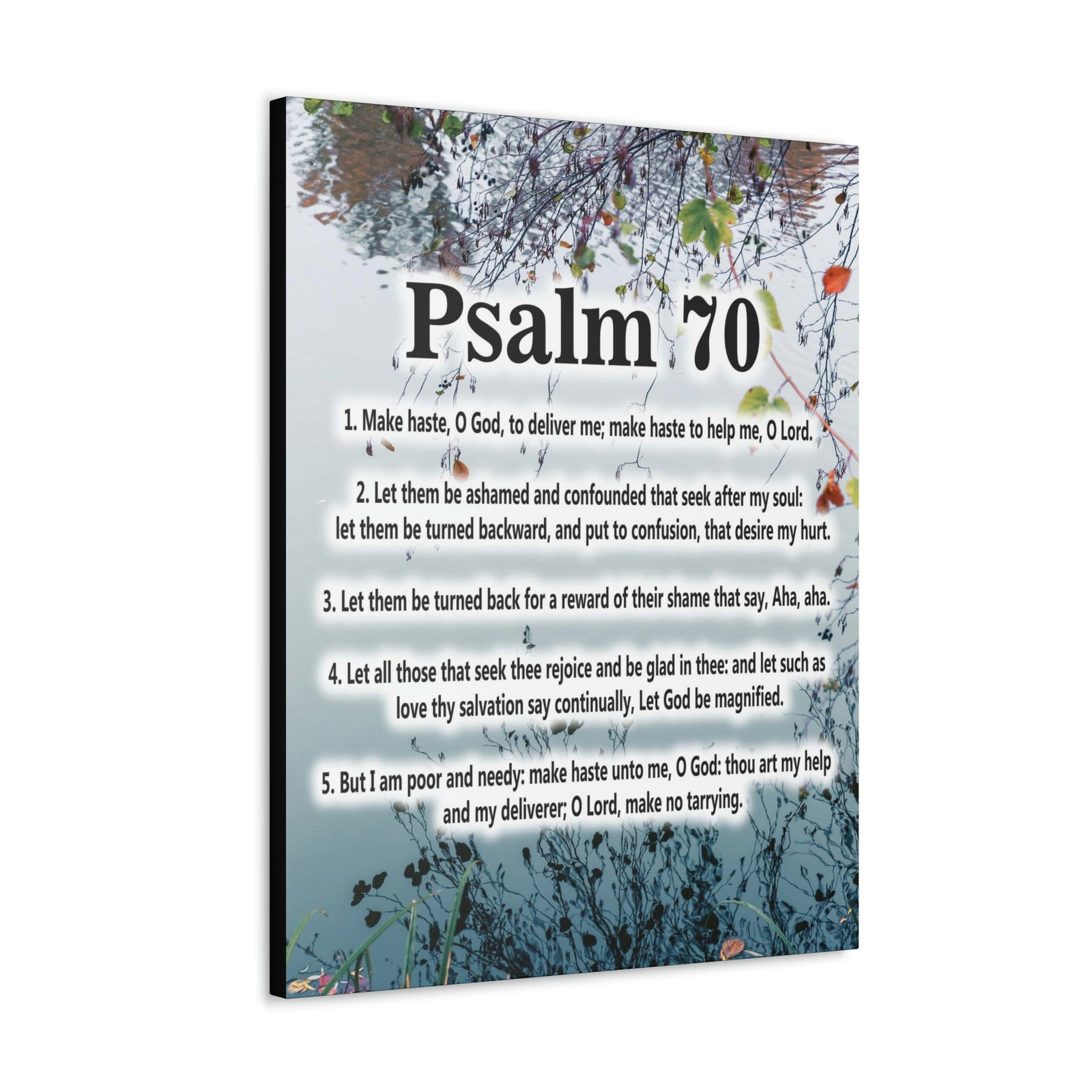 Scripture Walls Make Haste Psalm 70:1 Christian Wall Art Bible Verse Print Ready to Hang Unframed-Express Your Love Gifts