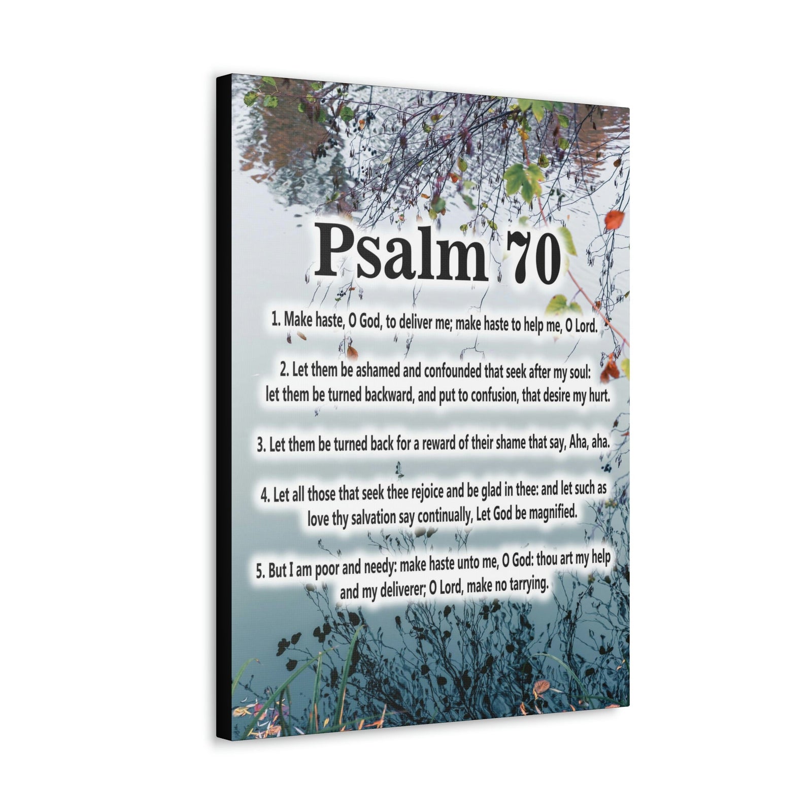 Scripture Walls Make Haste Psalm 70:1 Christian Wall Art Bible Verse Print Ready to Hang Unframed-Express Your Love Gifts