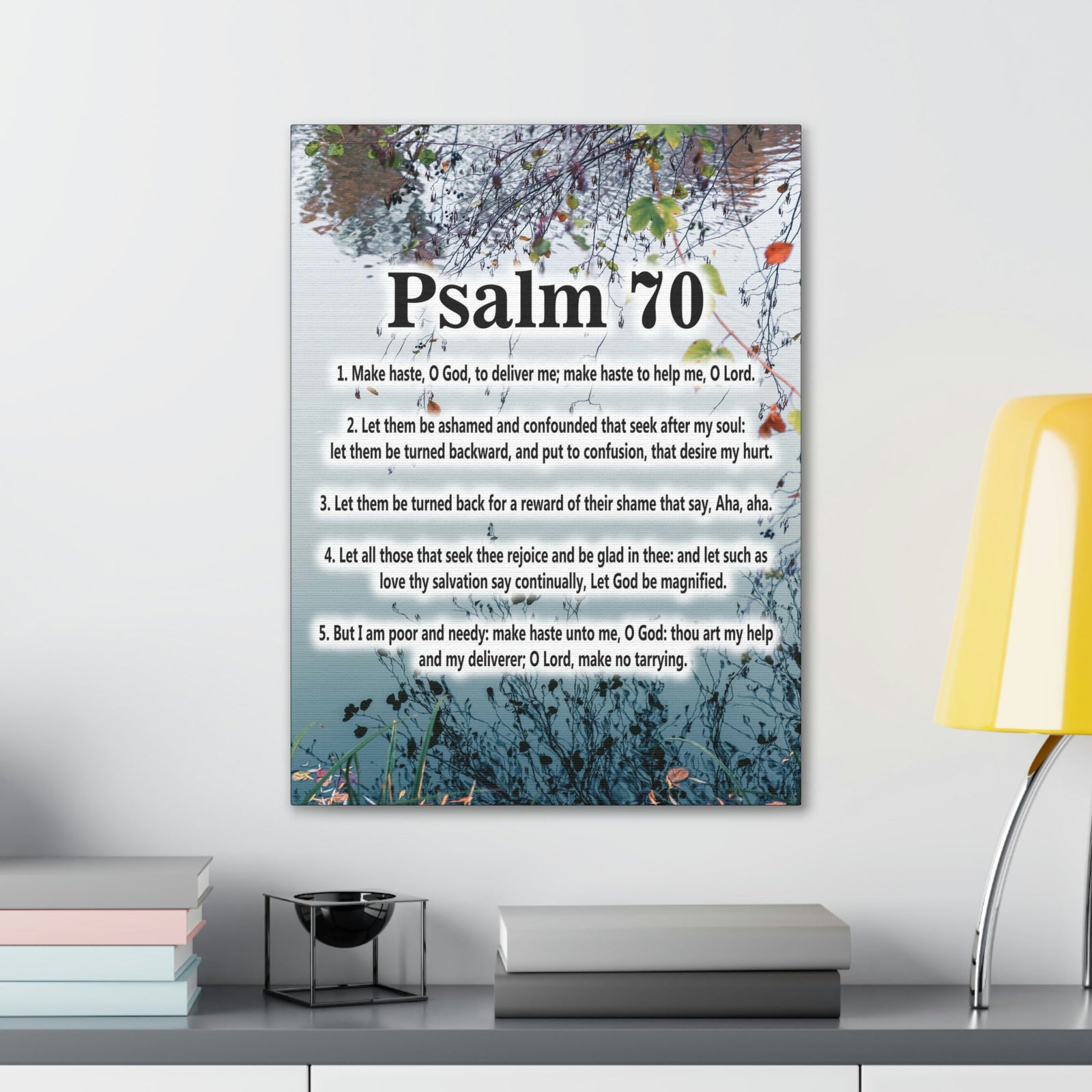 Scripture Walls Make Haste Psalm 70:1 Christian Wall Art Bible Verse Print Ready to Hang Unframed-Express Your Love Gifts