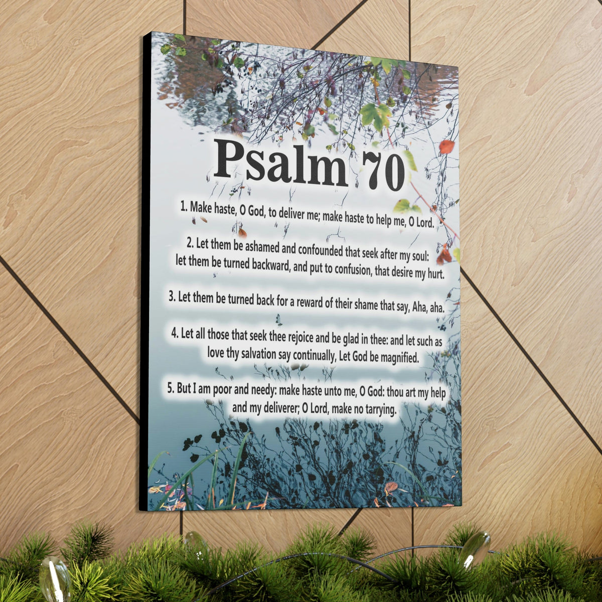 Scripture Walls Make Haste Psalm 70:1 Christian Wall Art Bible Verse Print Ready to Hang Unframed-Express Your Love Gifts