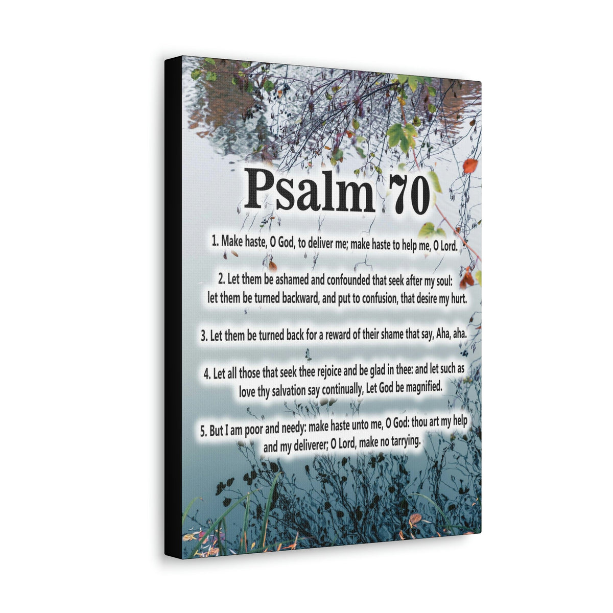 Scripture Walls Make Haste Psalm 70:1 Christian Wall Art Bible Verse Print Ready to Hang Unframed-Express Your Love Gifts